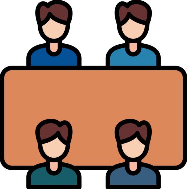 Basit simgeyi karşılama vektör illüstrasyonu