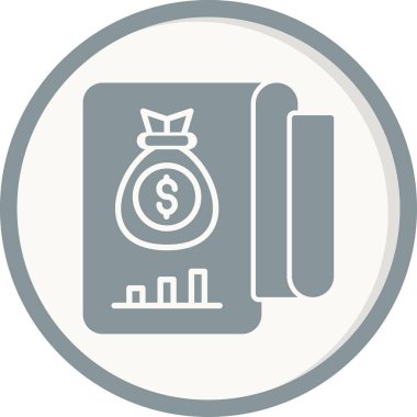 iş makbuzu simgesi, vektör illüstrasyonu