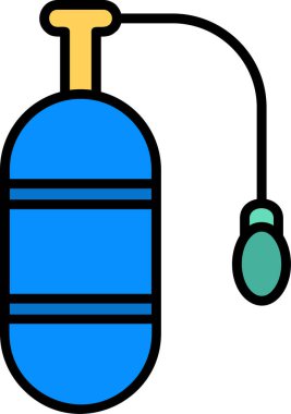Oksijen tankı ikonu vektör illüstrasyonu 