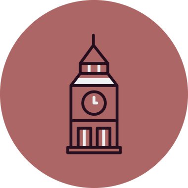 Saat Kulesi Web simgesi, vektör illüstrasyonu