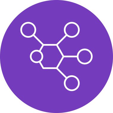 Molekül web simgesi vektör illüstrasyonu