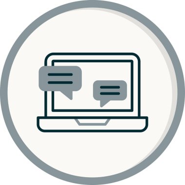 Röportaj web simgesi vektör çizimi