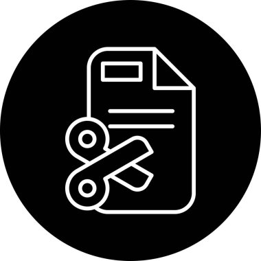 belge simgesi, vektör illüstrasyonu basit tasarım