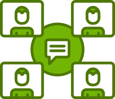 Sohbet mesajı vektör illüstrasyonu