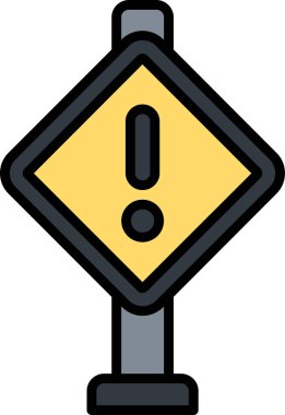 Dikkat, ünlem işareti simgesi, vektör tasarımı