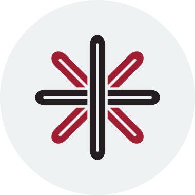 Moda düz biçimli atom simgesi, bilim simgesi vektör illüstrasyonu                     