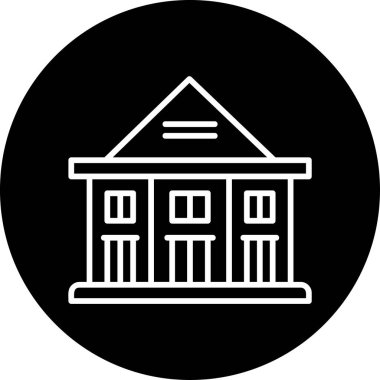 Bina. Web simgesi basit illüstrasyon 