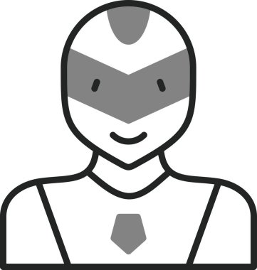 Süper kahraman ağ simgesi, vektör illüstrasyonu