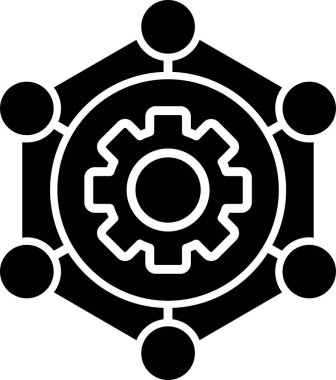 Otomatikleştirilmiş. Web simgesi basit illüstrasyon