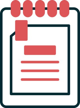 Not al. Web simgesi basit illüstrasyon