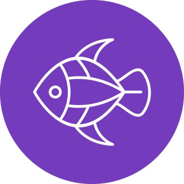 Balık. Web simgesi basit illüstrasyon 