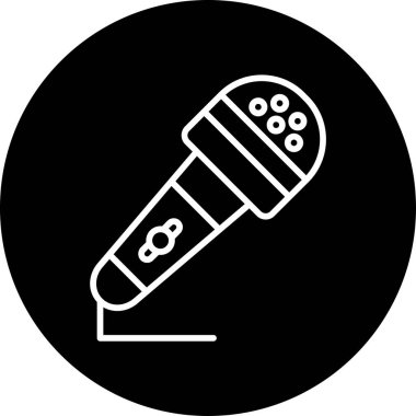 mikrofon simgesi, vektör illüstrasyonu 