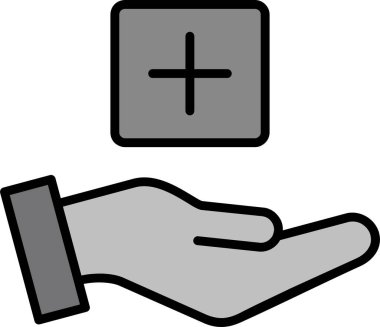 Sağlık hizmetleri. Web simgesi basit illüstrasyon