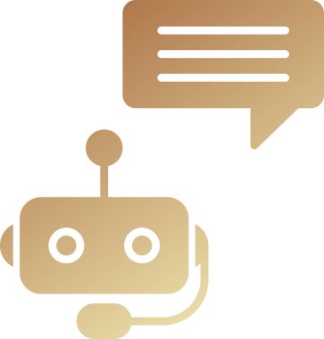Chatbot, robot simgesi, vektör illüstrasyonu