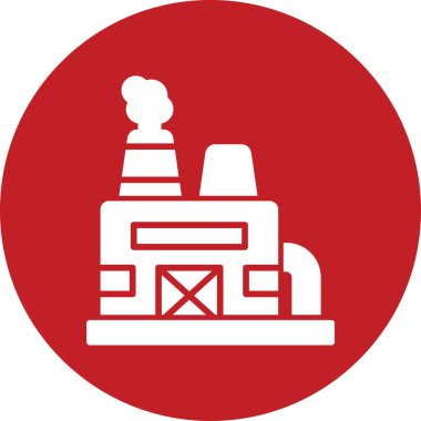 Fabrika simgesi vektör illüstrasyonu 