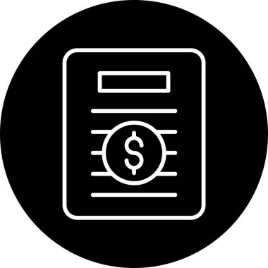 Fatura. Web simgesi basit illüstrasyon 