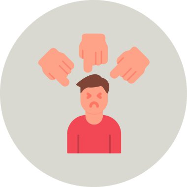 Zorbalık web simgesi vektör illüstrasyonu