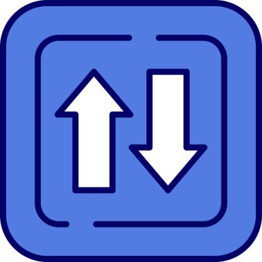 İki Yol İşareti. Web simgesi basit illüstrasyon