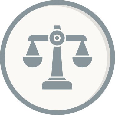 Hukuk. Web simgesi basit illüstrasyon