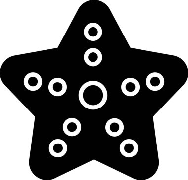 denizyıldızı düz ikon vektör çizimi 