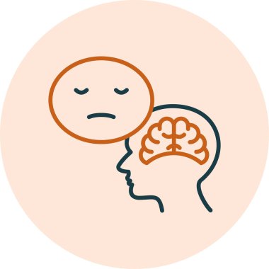 Anksiyete web simgesi vektör illüstrasyonu