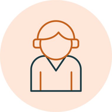 Erkek avatar simgesi basit illüstrasyon