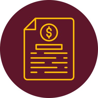 Bill simgesi, vektör illüstrasyonu basit tasarım