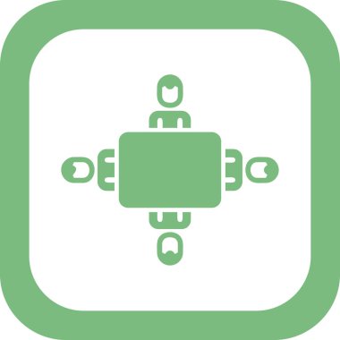 Basit simgeyi karşılama vektör illüstrasyonu