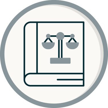Hukuk. Web simgesi basit illüstrasyon