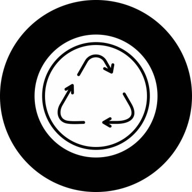 Geri dönüşüm. Web simgesi basit illüstrasyon