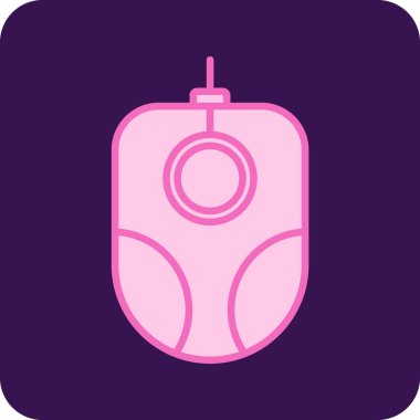 Parça Topu Fare Simgesi Vektör İllüstrasyonu Beyaz Arkaplanda İzole Edildi 