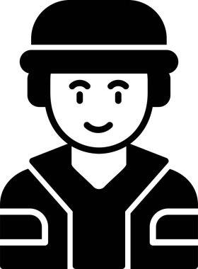 erkek avatar simge vektör çizim 