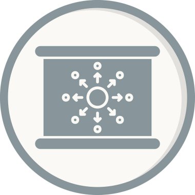 Difüzyon web simgesi, basit vektör illüstrasyonu 