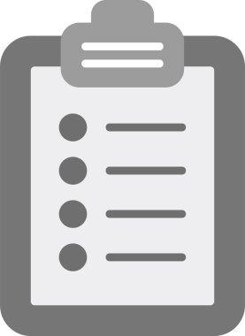 Çevrimiçi kullanım için bir kontrol listesi sembolünün grafiksel çizimi.