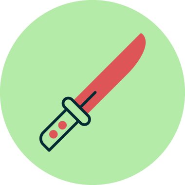 Basit ağ bıçağı simgesi düz vektör 