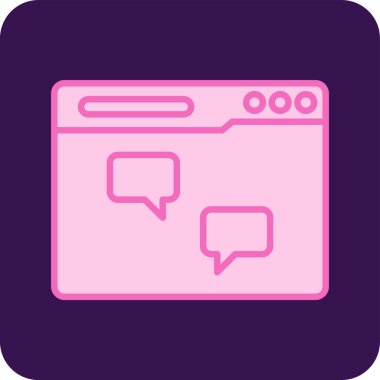 Sohbet mesajı vektör illüstrasyonu