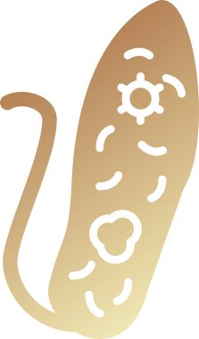 Euglenid bakteri simgesi, vektör çizimi basit tasarım