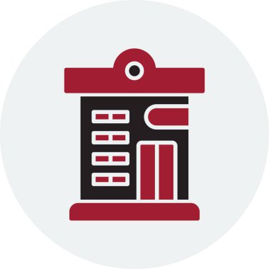 Şehir binası simgesi, vektör illüstrasyonu basit tasarım