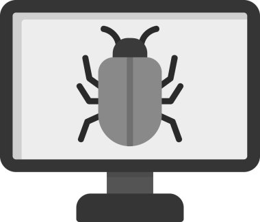 Virüs Vektörü Şekil Simgesi Tasarımı