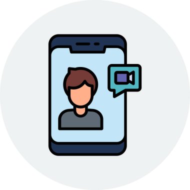 Video Çağrı vektör simgesi modern basit tasarım illüstrasyonu