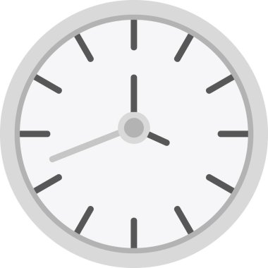 Saat web simgesi, vektör illüstrasyonu