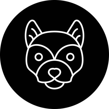 Husky köpek simge vektör çizim