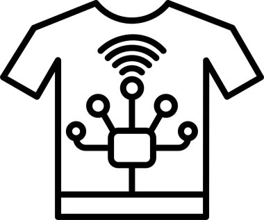 Yaratıcı Akıllı giyim simgesi, vektör işareti