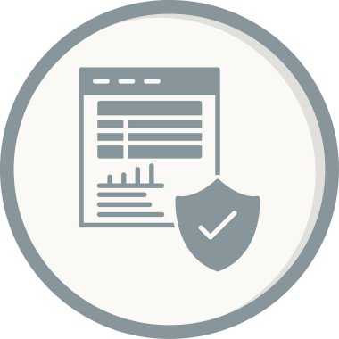 Güvenilir. Web simgesi basit illüstrasyon