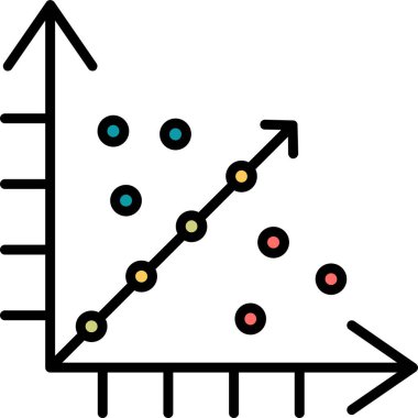 Regresyon ok grafiği büyüme simgesi