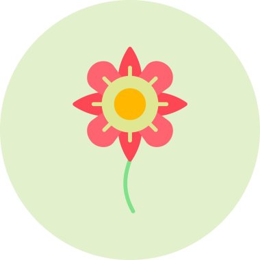 Çiçek. Web simgesi basit illüstrasyon 