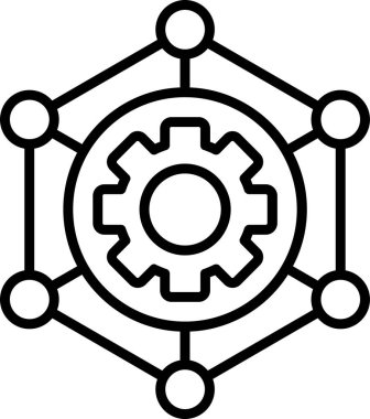 Otomatikleştirilmiş. Web simgesi basit illüstrasyon