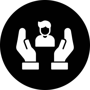 İnsani Yardım Simgesi Vektör İllüstrasyonu 