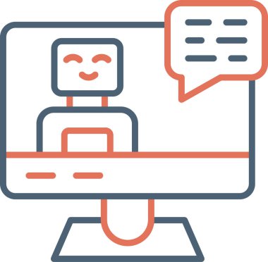 Robot. Web simgesi basit illüstrasyon