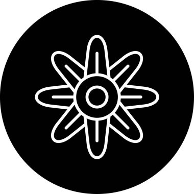 Lily çiçek vektör illüstrasyon simgesi